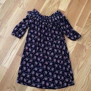 Francesca’s Black floral off-shoulder dress